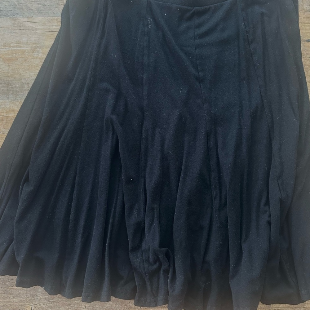 Boden Black Midi A-Line Pleated Skirt